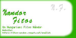 nandor fitos business card